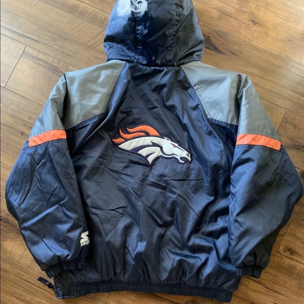 VINTAGE puffer Starter jacket Denver Broncos SZ M